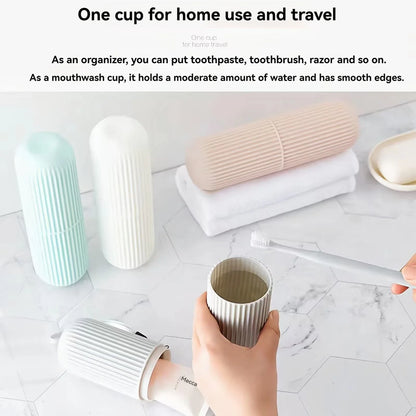 Portable Toothbrush & Toothpaste Holder Case – Travel & Camping Storage Box