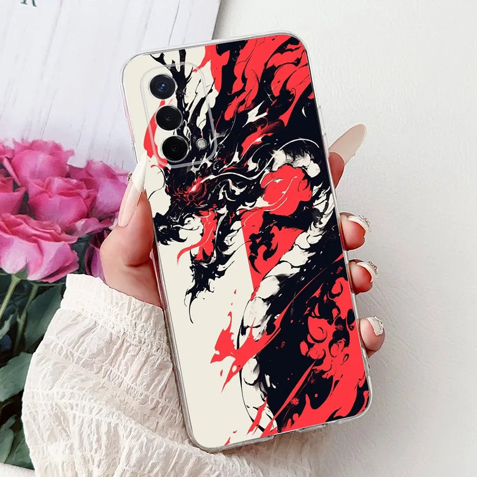 Luxury Painted Soft Silicone Case for Oppo A74 5G – Shockproof Back Cover