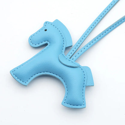 Pony Bag Charm | PU Leather Luggage & Car Pendant | Travel Accessory