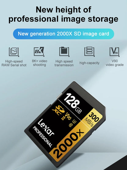 Lexar SD Card UHS-II | V60 / V90 | 4K 8K | 32GB–512GB | SDHC SDXC for Camera