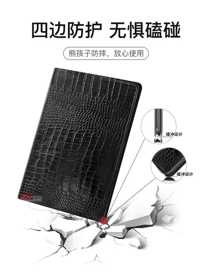 Premium Crocodile Leather iPad Case with Card Slot – 9.7" to 11" | Air, Mini, Pro