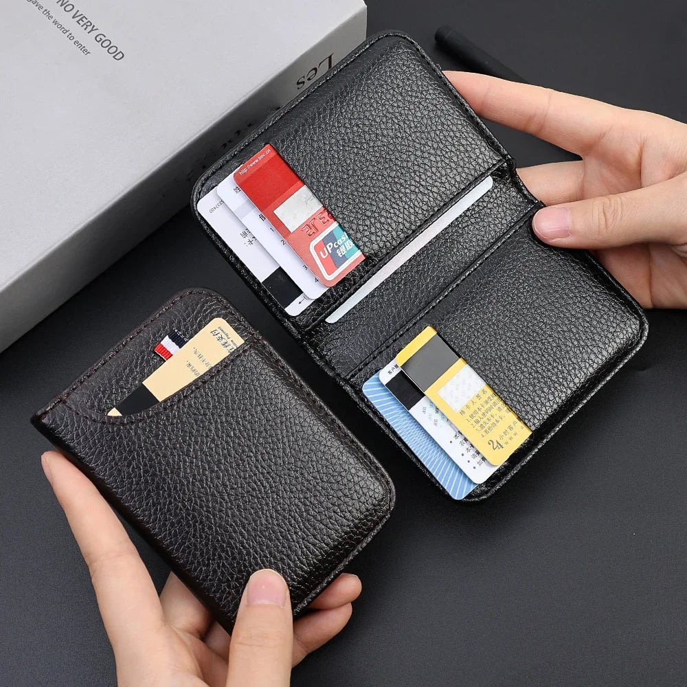 LISM Ultra-Slim PU Leather Credit Card Holder Wallet