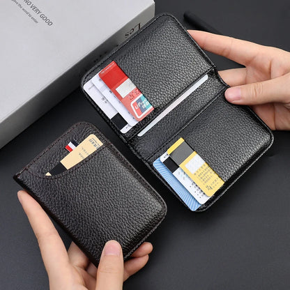 LISM Ultra-Slim PU Leather Credit Card Holder Wallet
