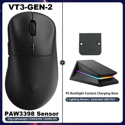 Rapoo VT3 GEN-2 Wireless Gaming Mouse – 53g, 8KHz, 26000DPI, 10 Buttons
