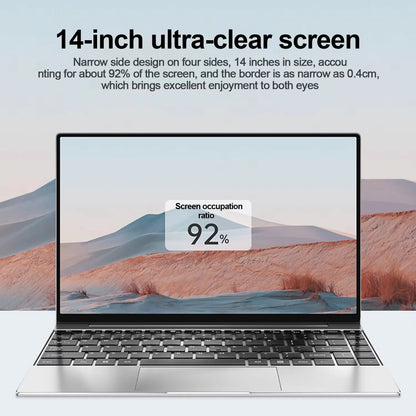 14.1" Portable Laptop – Intel Core i7-9850H or Atom A3950, 12GB RAM, up to 2TB SSD, Windows 11 Pro | Office & Study