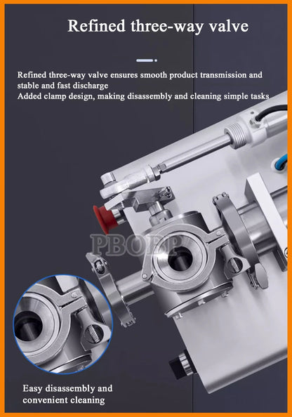 Pneumatic Paste & Liquid Filling Machine – Adjustable Cream Filler with 30L Hopper