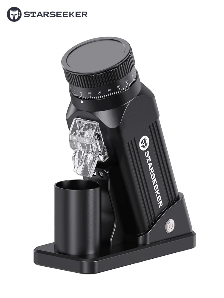 STARSEEKER E64 Espresso Grinder – 64mm Titanium Flat Burr, Stepless