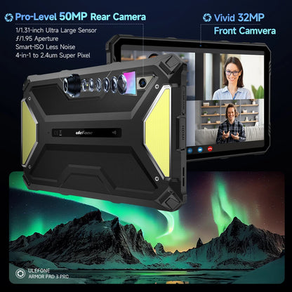 Ulefone Armor Pad 3 Pro – Rugged Tablet, 33280mAh, MT8788, 16GB+256GB, 10.36" 2K, 50MP, 4G LTE, Android 13