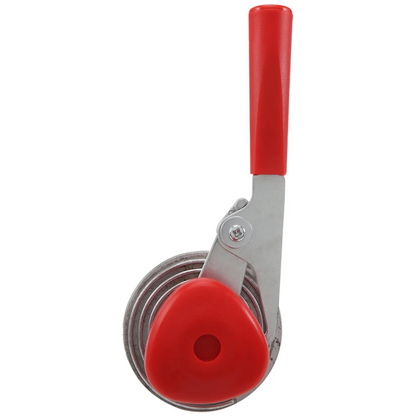 Manual can sealer and crimping device for sealing glass jars, R.E.D. Shopping kitchen tool, with 87mm seaming capacity.
