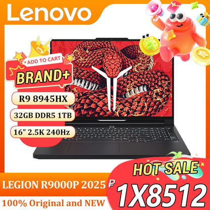 Lenovo Legion R9000P 2025 – AMD Ryzen 9 8945HX RTX 5060 8GB 32GB 1TB 16" 2.5K 240Hz Black