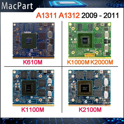 AIYIGI NVIDIA Quadro Mobile GPU for iMac A1311 A1312 2010/2011 – K610M K1000M K1100M K2000M K2100M K3000M K3100M K4000M K4100M K5000M K5100M
