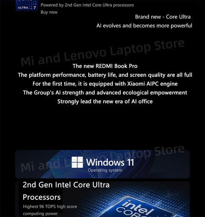 Xiaomi Redmi Book Pro 14 2025 – Intel Ultra 5/7, 32GB, 1TB, 2.8K 120Hz