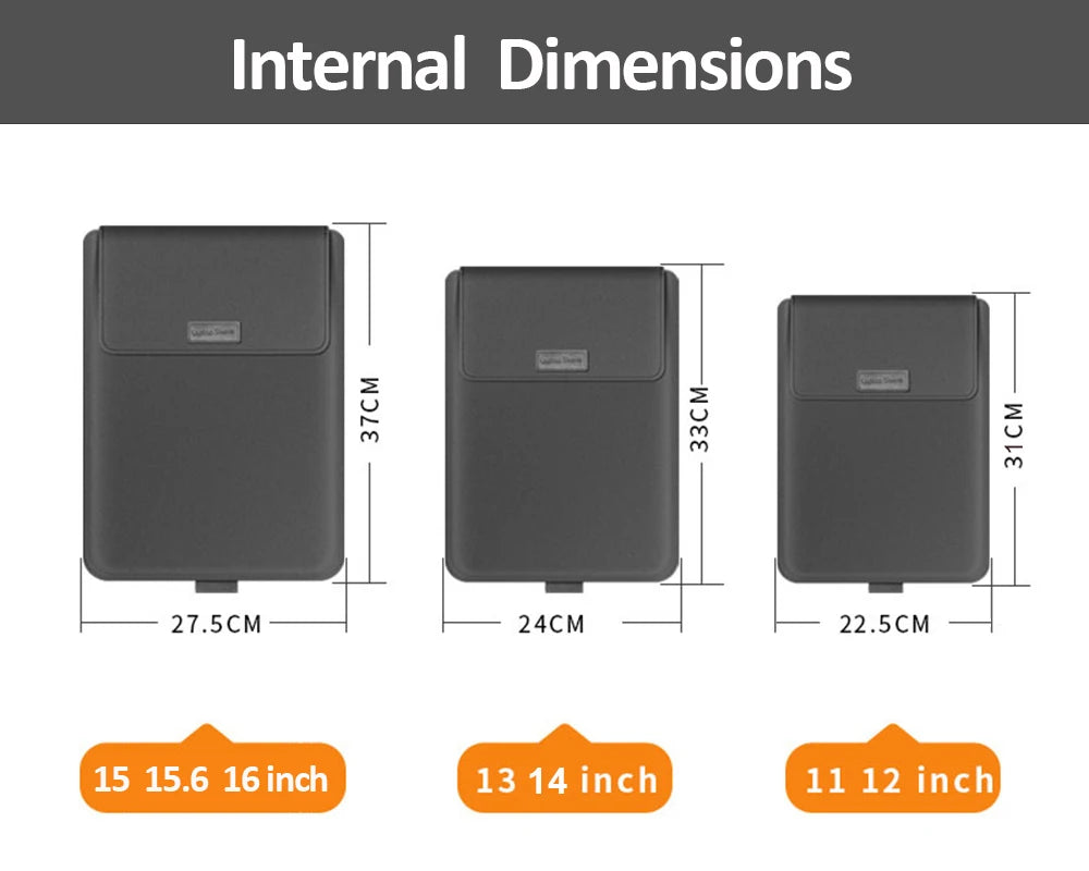 Laptop Sleeve Bag for MacBook Air 13 M4/M3/M2/M1, Pro 13/14/16, Huawei, ASUS, Dell – 11–16", PU Leather
