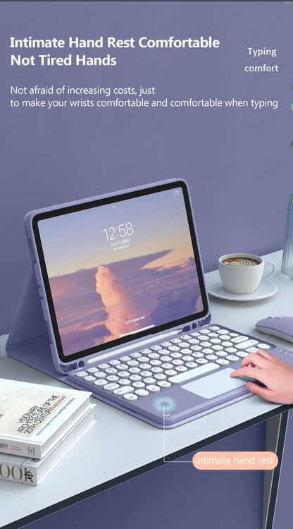 Bluetooth Keyboard & Mouse Case for iPad – Pro, Air, 10th Gen, Mini