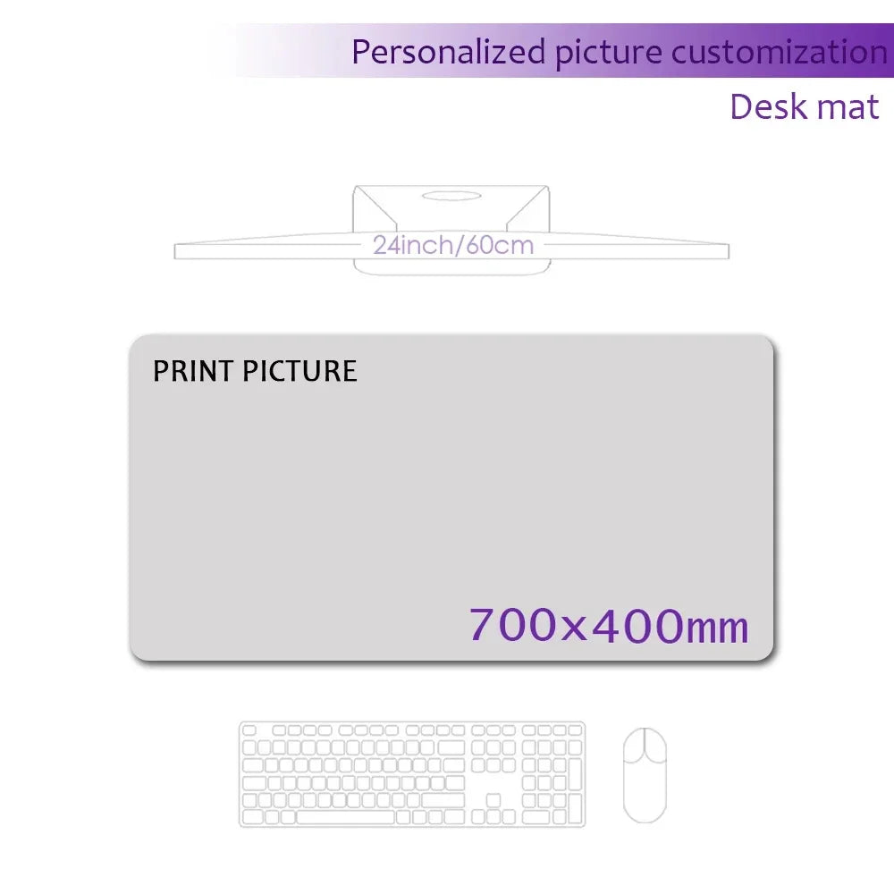 Custom XXL Gaming Mouse Pad | HD Print | Personalized Desk Mat | Anime Logo Office Keyboard Mat