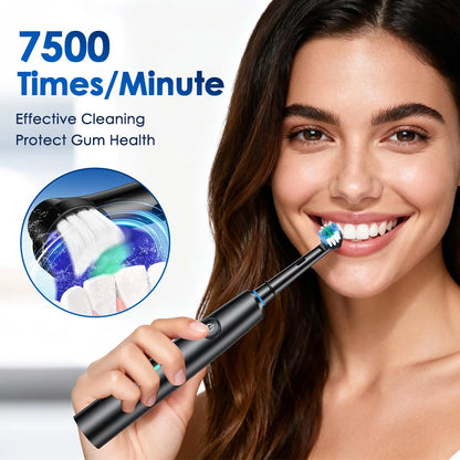 Sonic Rechargeable Electric Toothbrush – 5 Modes, 4 Brush Heads, Waterproof