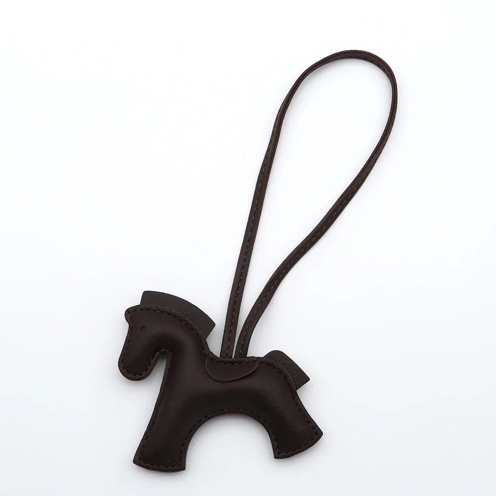 Pony Bag Charm | PU Leather Luggage & Car Pendant | Travel Accessory