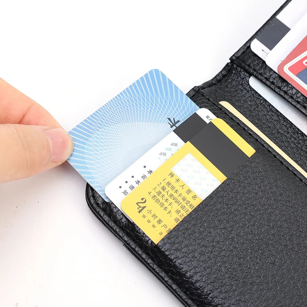 LISM Ultra-Slim PU Leather Credit Card Holder Wallet