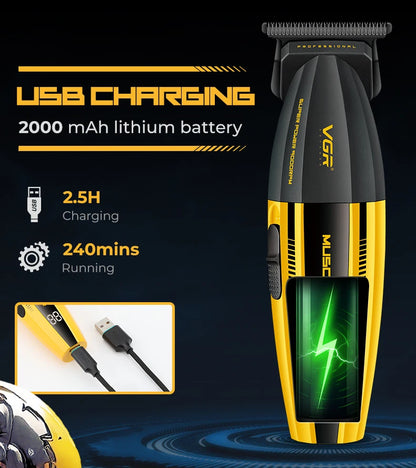 VGR Clipper Professional Hair Trimmer Electric Hair Cutting Machine 9000 RPM Hair Clipper Barber Cordless Clipper for Men V-285