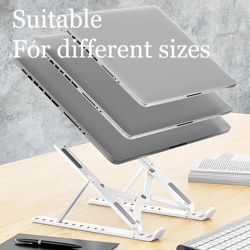 Adjustable Foldable Laptop Stand 7-Level – Portable ABS Holder for MacBook, iPad, Lenovo, Tablet