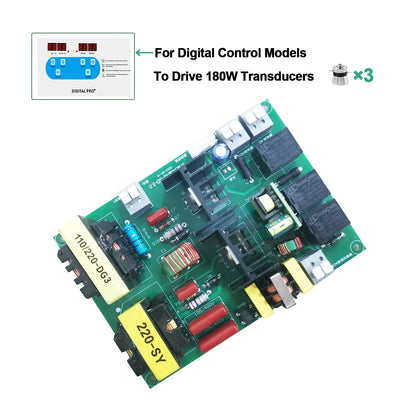 40kHz Ultrasonic Generator PCB Board 60W–180W – Mechanical & Digital Driver for Ultrasonic Cleaner 110V/220V