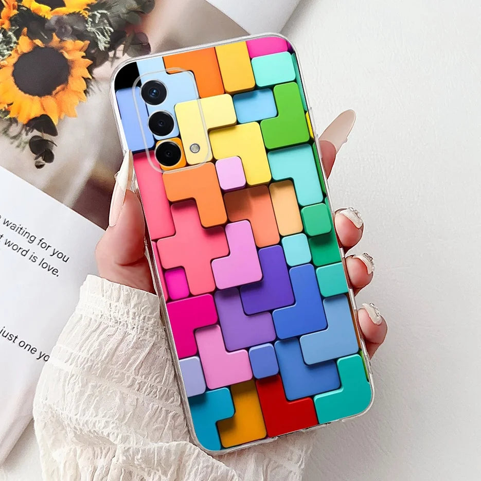 Luxury Painted Soft Silicone Case for Oppo A74 5G – Shockproof Back Cover