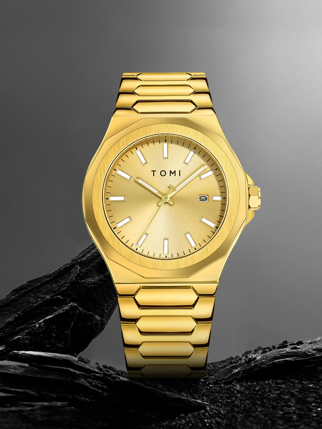 TOMI Luxury Men’s Watch & Gift Box Set – Business Quartz Watch
