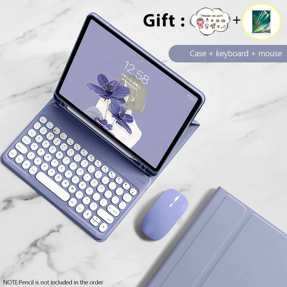 Bluetooth Keyboard & Mouse Case for iPad – Pro, Air, 10th Gen, Mini