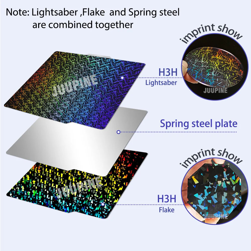 JUUPINE Spring Steel Build Plate for Bambu Lab – 257x257mm, For X1C / P1S / P2S / A1 / X2D