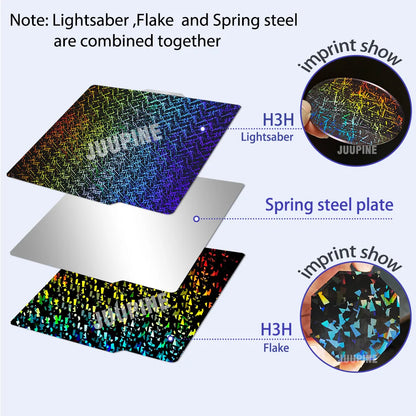 JUUPINE Spring Steel Build Plate for Bambu Lab – 257x257mm, For X1C / P1S / P2S / A1 / X2D