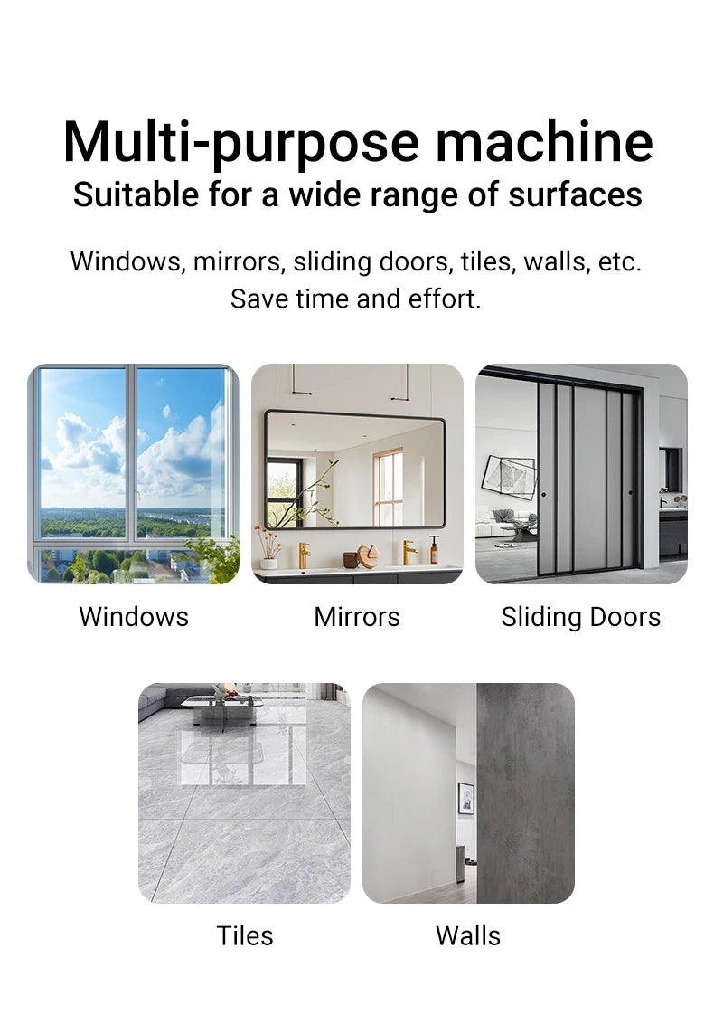 DIVEDEER Intelligent Window Cleaner – Automatic Water Spray, Anti-Fall Magnetic Glass Cleaner