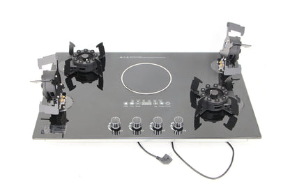 ALK 5-Burner Built-In Gas & Electric Cooktop – 36" Ceramic Glass, 220V