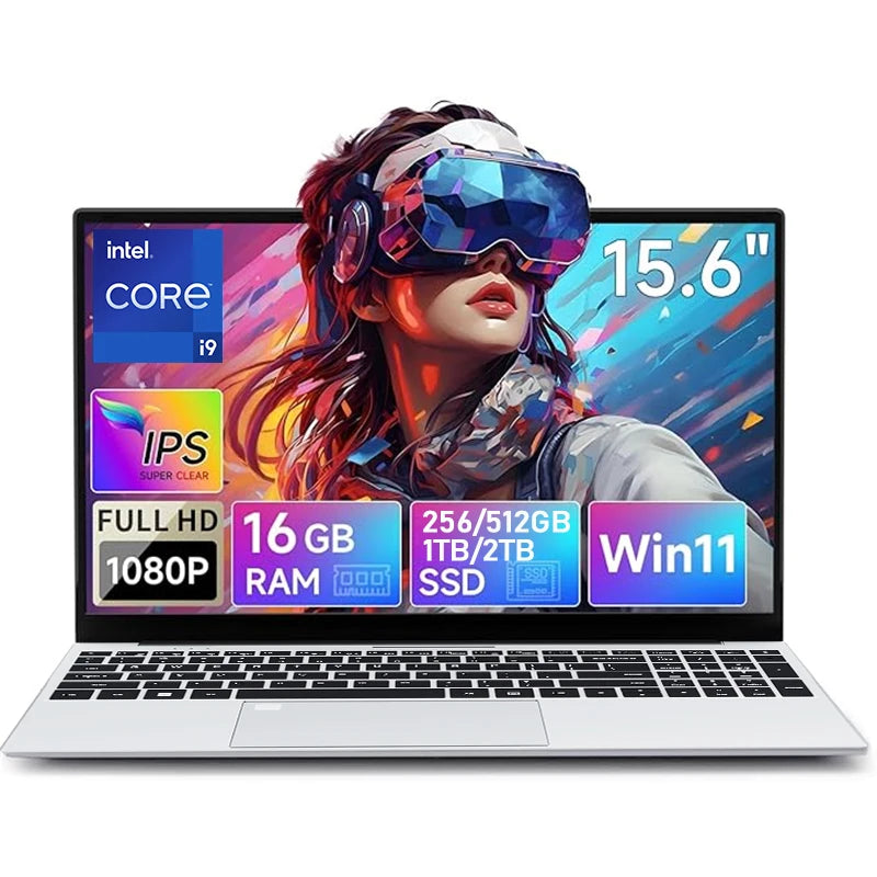 15.6" Laptop – Intel Core i9, 16GB RAM, 1TB SSD, Windows 11 Pro
