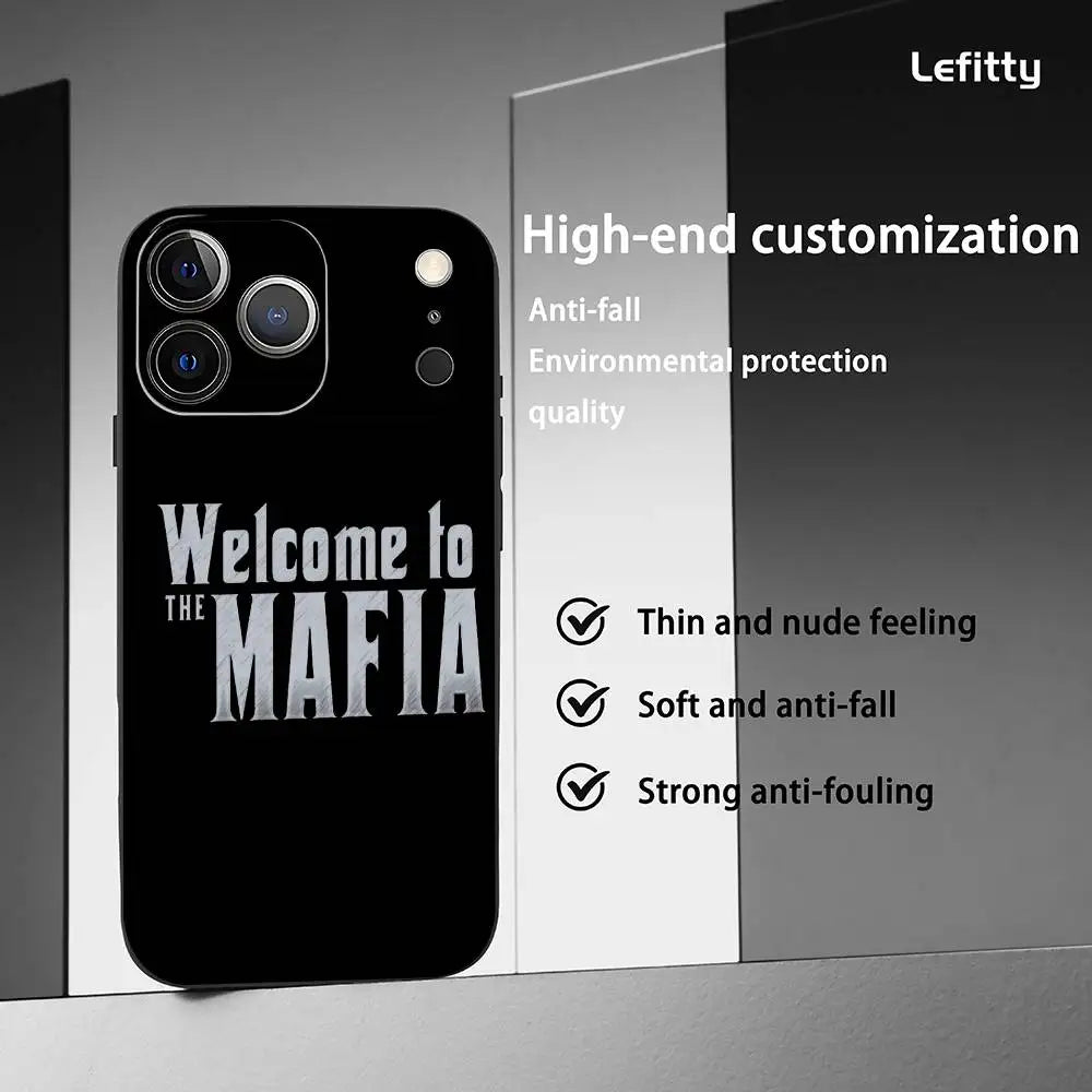Cool Russian Mafia Frosted Phone Case for iPhone 17/16/15/14/13/12/11 Pro Max – Soft Shell