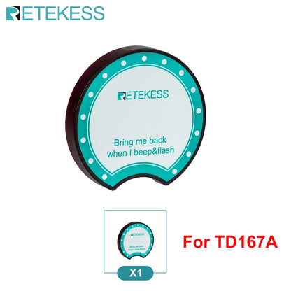 RETEKESS TD167A wireless restaurant calling system coaster pager by R.E.D. Shopping, used in food trucks, cafés, and hotels.