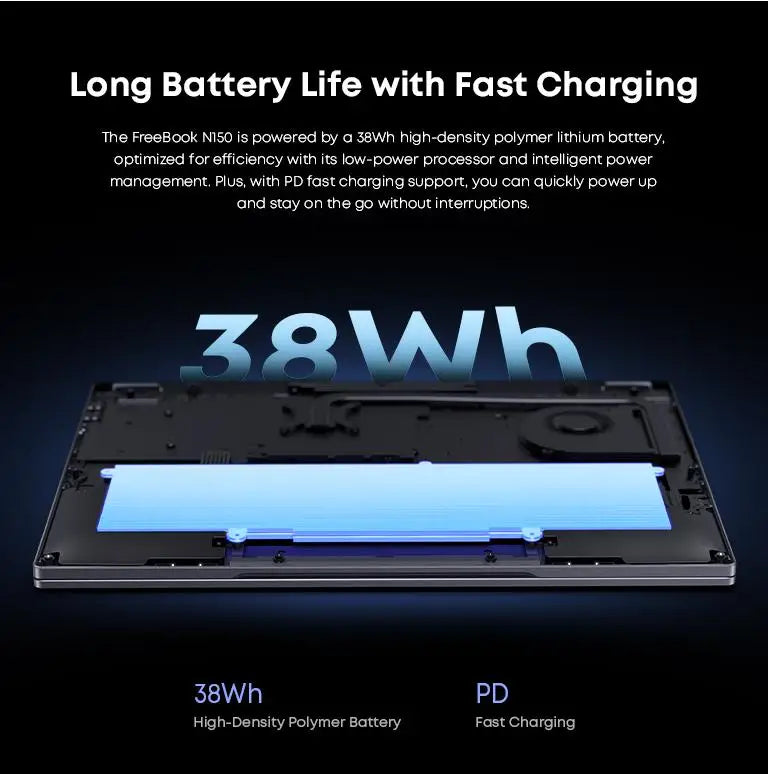 CHUWI FreeBook 2-in-1 Laptop – Intel N150, 13.4" 2.5K Touch, 16GB LPDDR5, 512GB SSD, WiFi 6, BT 5.2