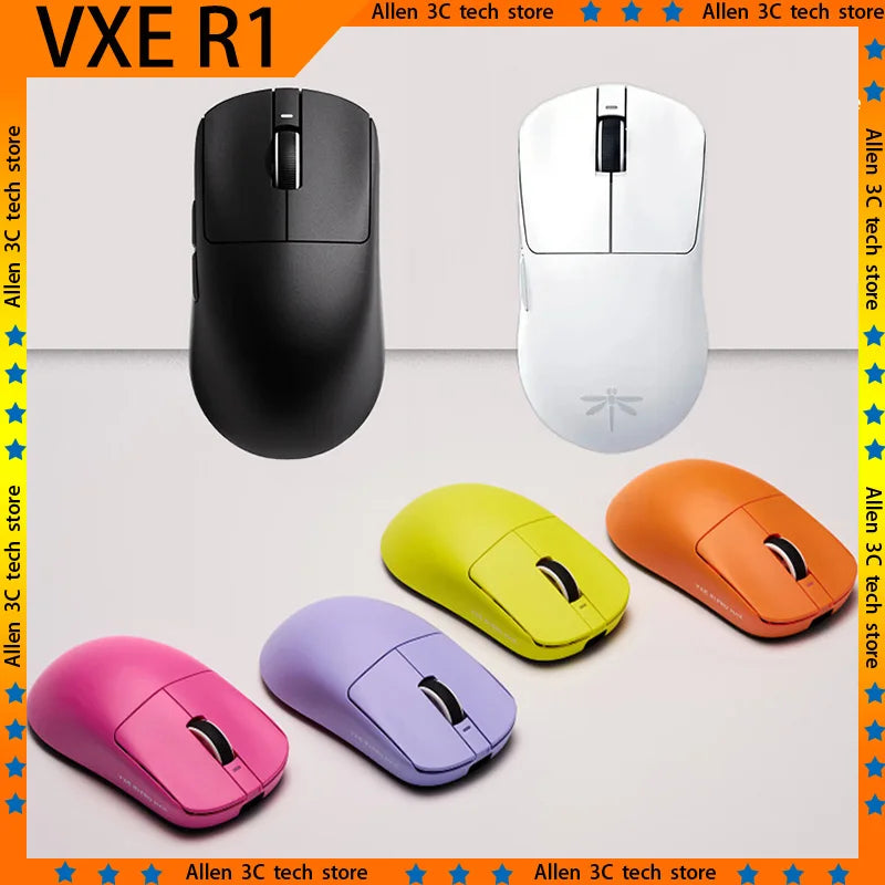 VXE Dragonfly R1 Wireless Gaming Mouse – PAW3395, 2KHz, Nordic 52840, BT5.4