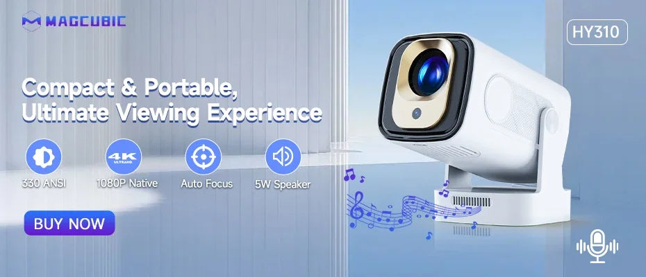 Magcubic L018 Native 1080P Portable Projector – 650 ANSI, Android 14, Auto Keystone, WiFi 6, BT5.4