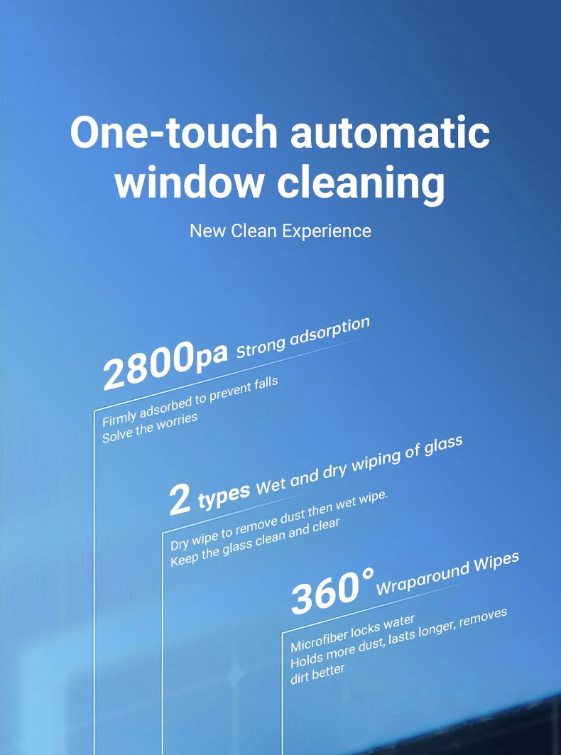 DIVEDEER Intelligent Window Cleaner – Automatic Water Spray, Anti-Fall Magnetic Glass Cleaner
