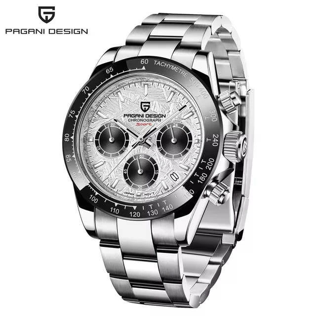 PAGANI DESIGN PD1644 Men's Quartz Chronograph Watch – Sapphire Crystal, 100M Water Resistant