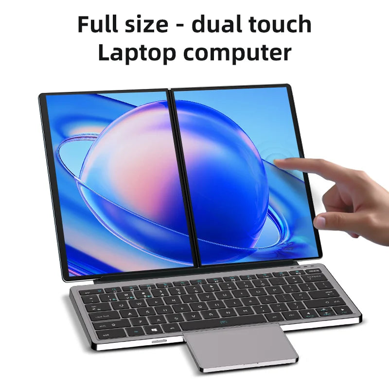 BYONE 13.5" Dual Screen 2-in-1 Touch Laptop | Intel N100 | 16GB DDR5 | Up to 2TB SSD | 2.5K UHD | 9000mAh | 180° Foldable