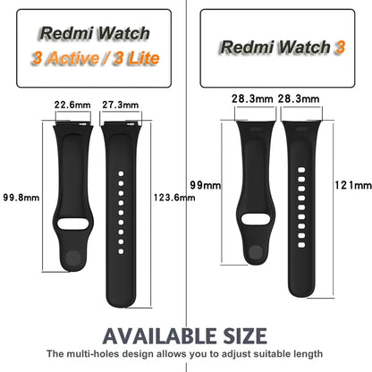 Silicone Strap & Case for Xiaomi Redmi Watch 3 / Active / Lite | Sport Band