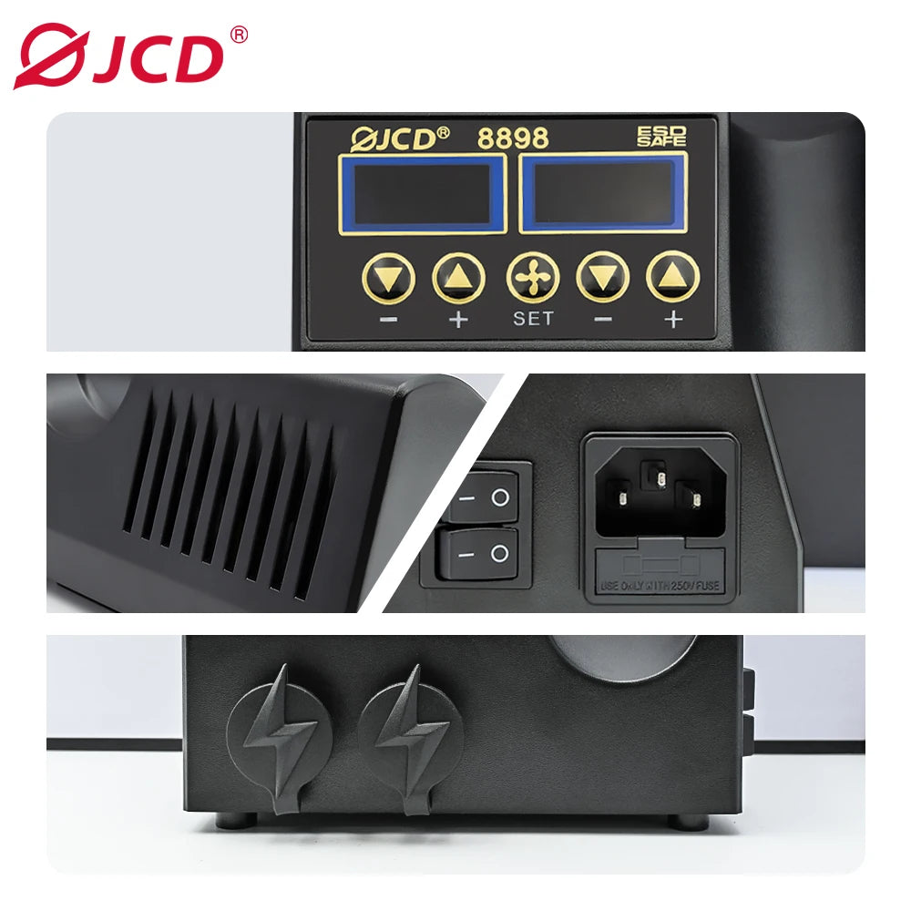2-in-1 750W Soldering & Rework Station – LCD Digital Display