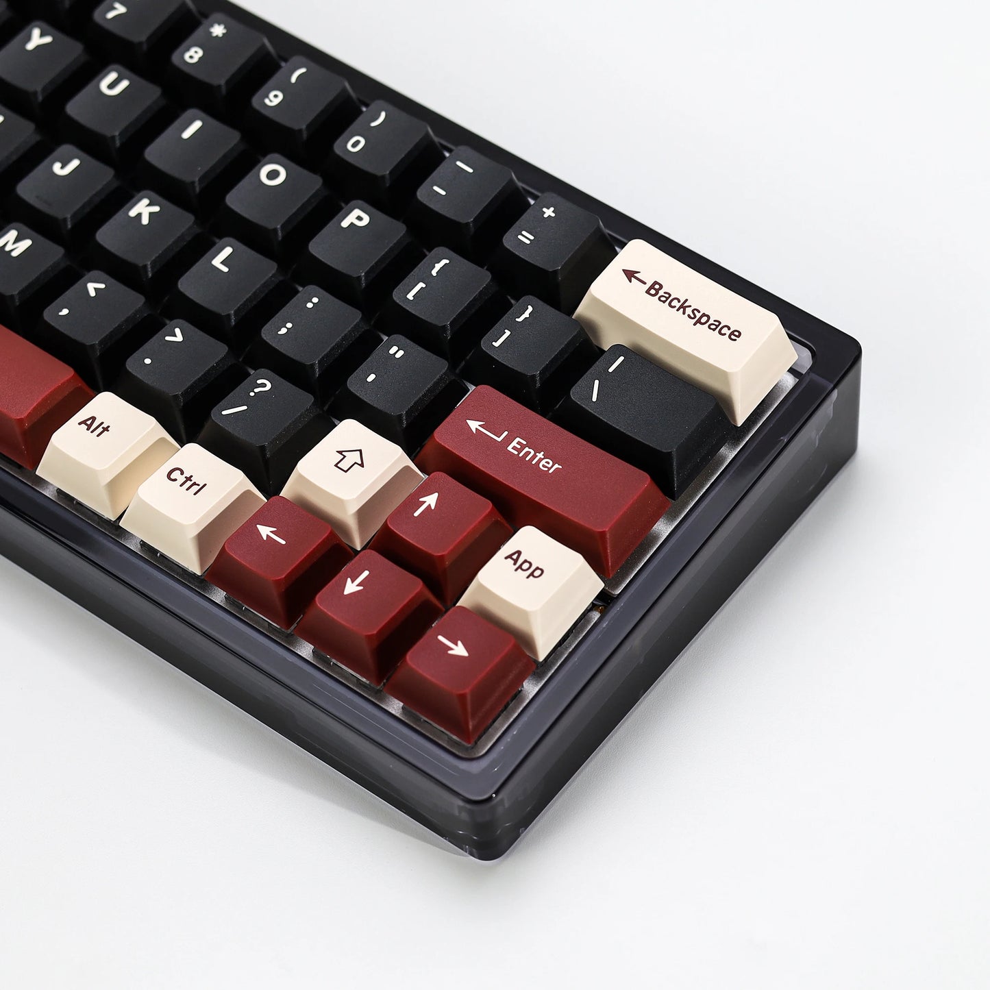 KBDiy Rome Set 174-Key Cherry Profile PBT Double Shot Keycaps – Jade Translucent for Mechanical Keyboards