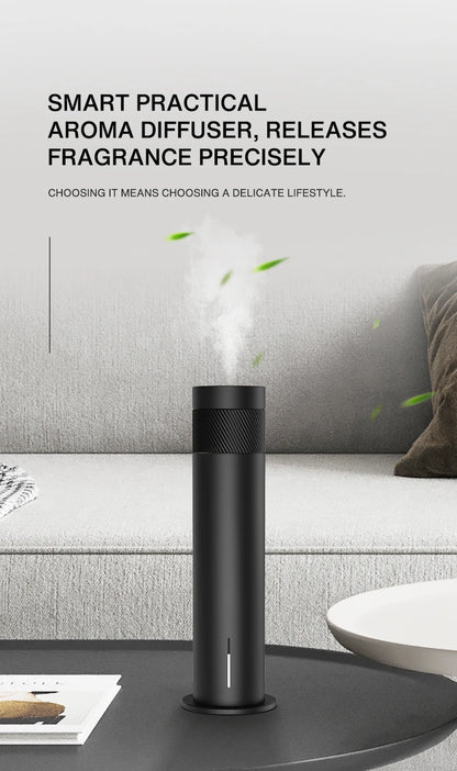 NAMSTE Smart Aroma Diffuser 120ml – 200m³ Coverage, Waterless, CE | Silver/Black EU Plug