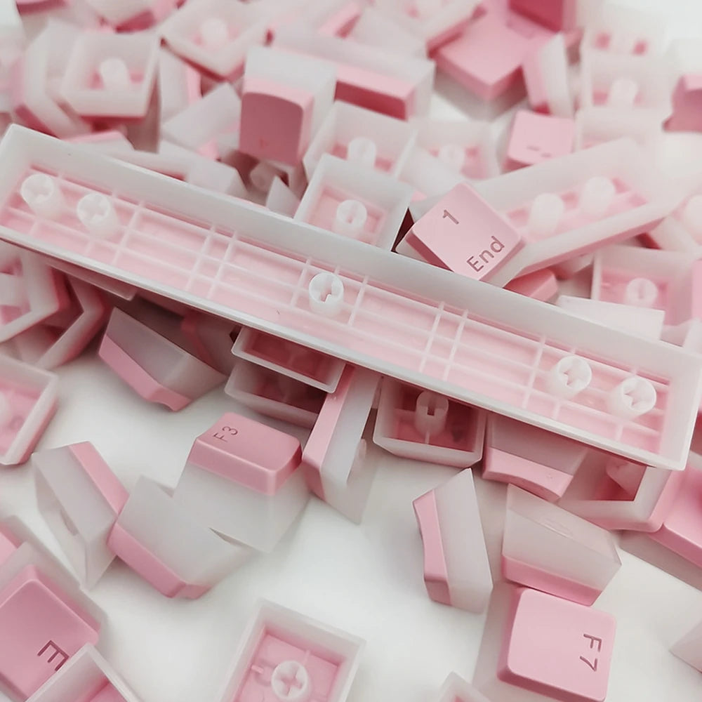 129-Key Pudding Keycaps – OEM Profile PBT, Transparent, MX Hot-Swap Compatible