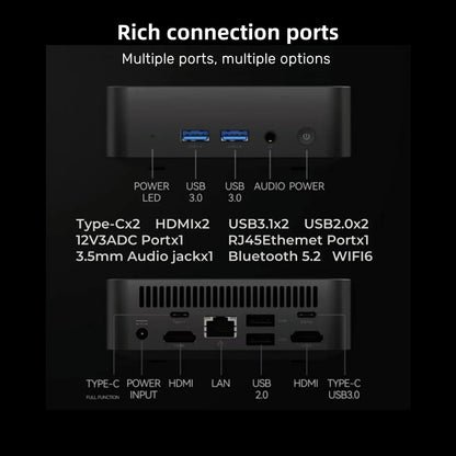 Erilles Mini PC – Intel i9-10980HK / N150, 16-32GB RAM, up to 2TB SSD, WiFi 6
