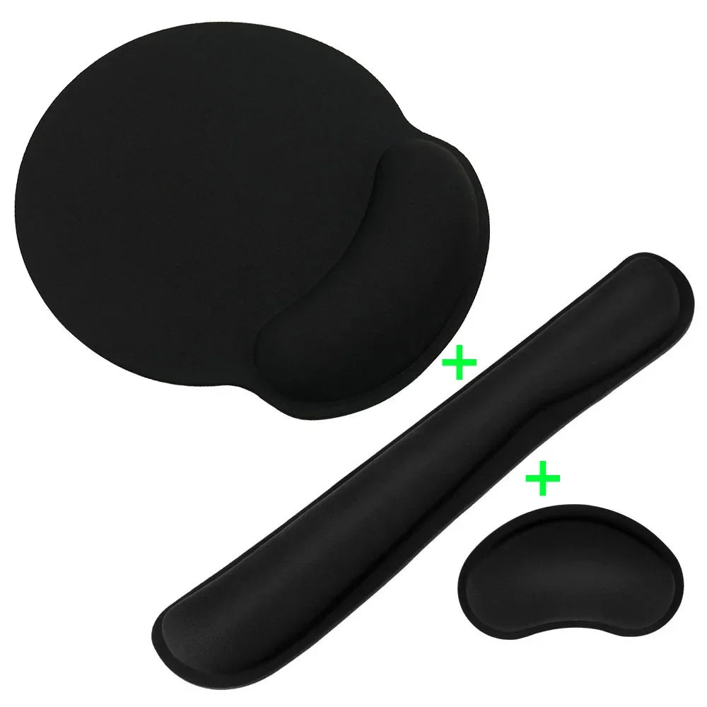 Memory Foam Wrist Rest Mouse Pad – Superfine Fibre, Ergonomic, for Gaming & Office