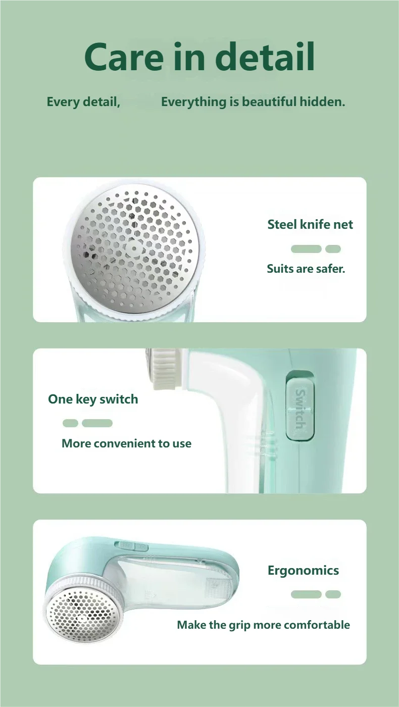 Electric Portable Fabric Lint Remover – Professional Clothes Shaver & Fuzz Trimmer with Brush
