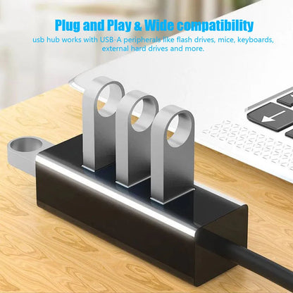 USB 2.0 Hub – Multi-Port USB Splitter for PC, Laptop & Mac